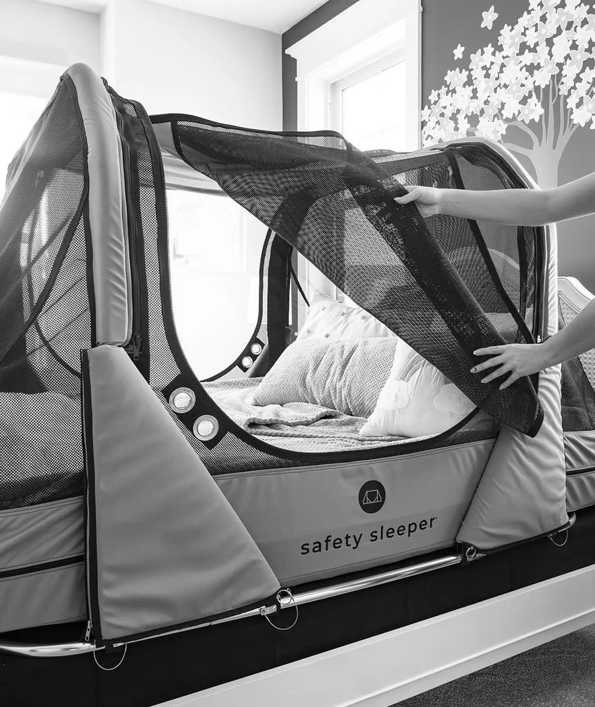 A close-up of The Safety Sleeper®.