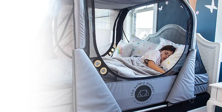 Enclosed bed promotes nighttime safety for your special needs child